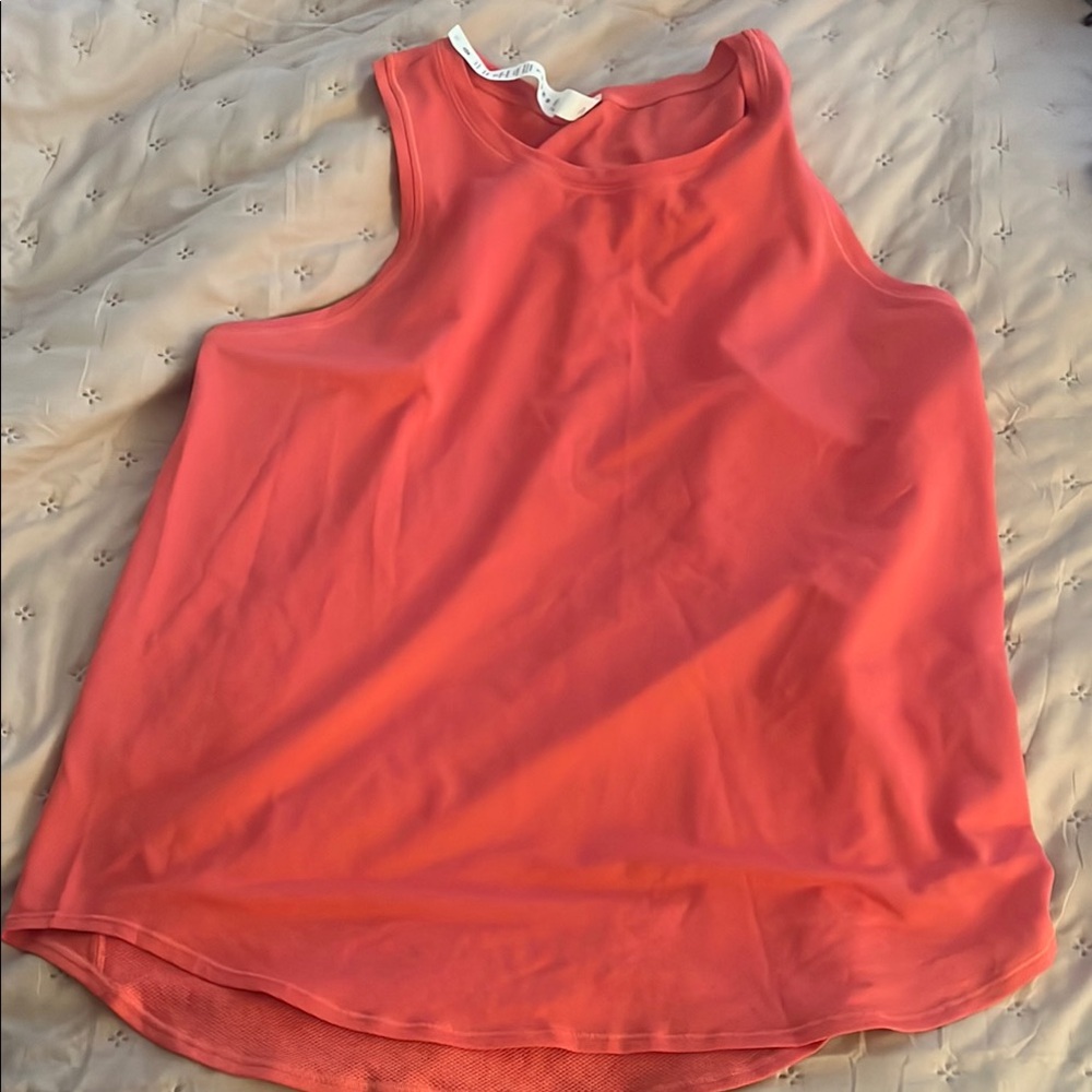 Lululemon Coral high neck rub and train tank Top